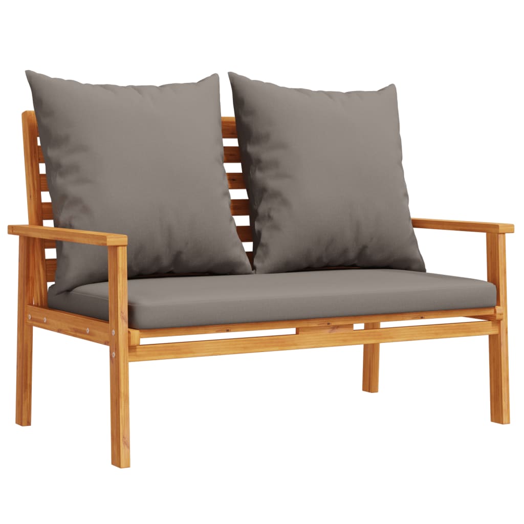Garden Set with Cushion Solid Wood Acacia